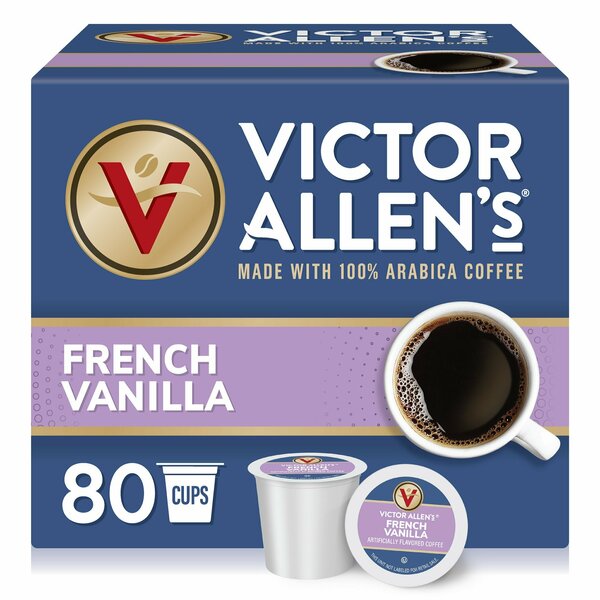 Victor Allen French Vanilla Coffee Single Serve Cup, PK80 FG014608RV